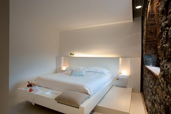 Architecture classique et chambre à coucher design hôtel moderne blanc
