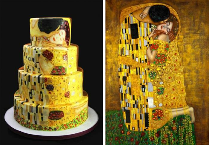 Klimt tort pocałunek