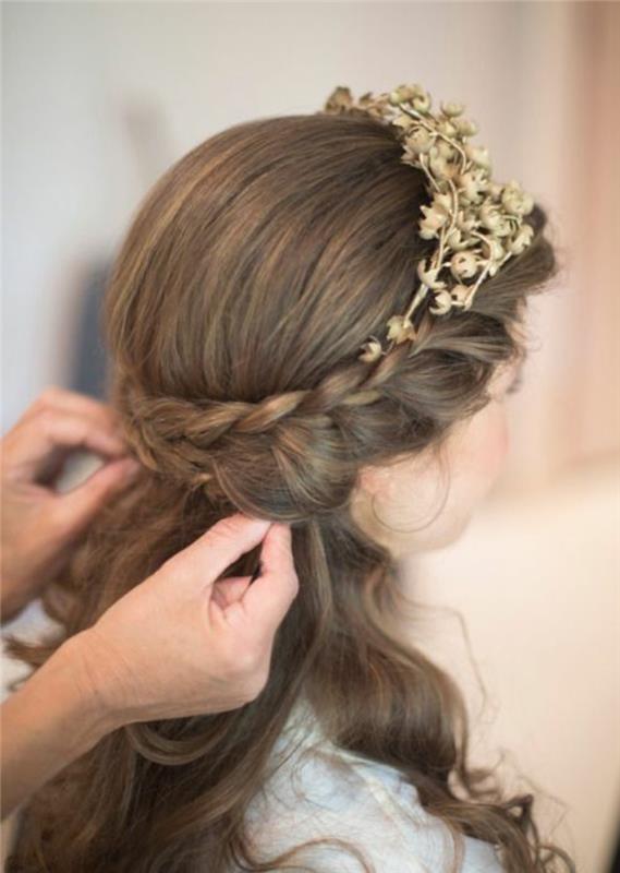 Fryzury komunijne fryzury dla dziewczynek akcesoria do włosów sztuczne kwiaty