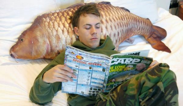 Coussins créatifs lire poisson oreiller magazine