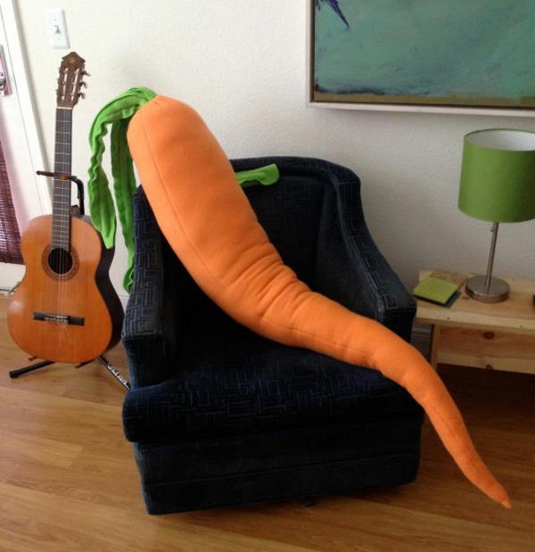 Coussin-et-oreiller-carotte-créatif