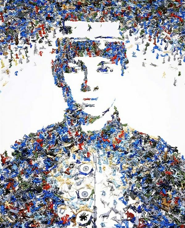 Dzieła sztuki wykonane ze śmieci i śmieci mann vik muniz
