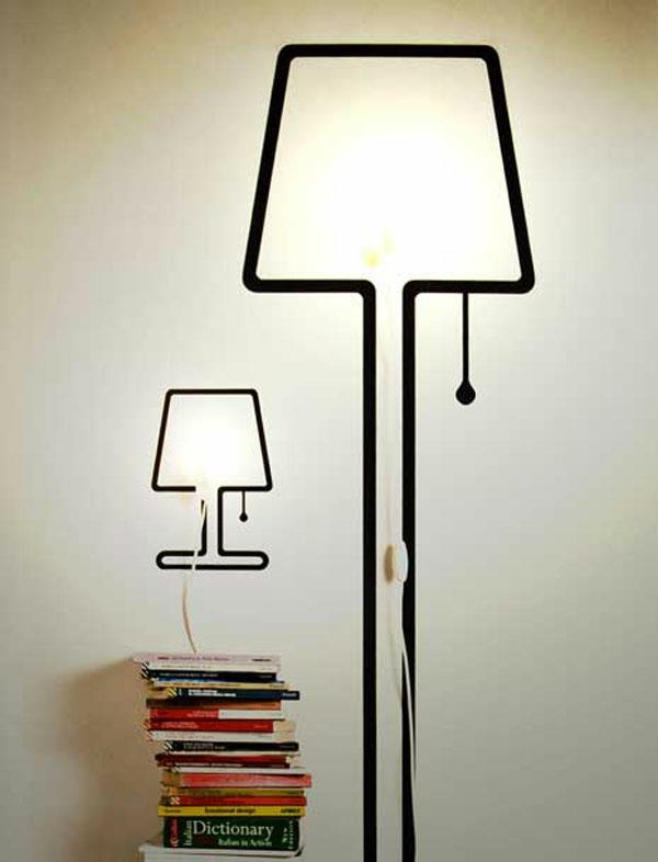 Lampe design décoration murale lampe forme mur