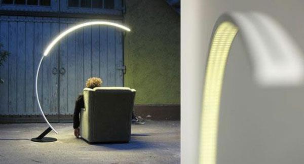 Lampes courbes design lampadaire moderne