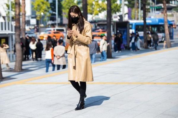 Veste longue beige - street fashion