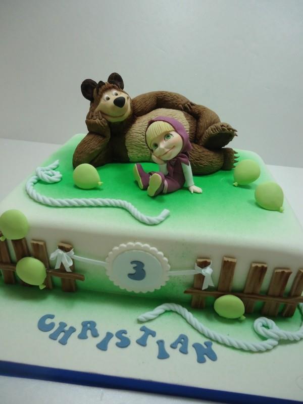 Ciasto Masza i Niedźwiedź Ciasto dla dzieci Figurki Masza i Medved