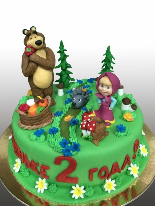 Ciasto Masza i Niedźwiedź Ciasto dla dzieci Masza i Medved Życie leśnych zwierząt w lesie
