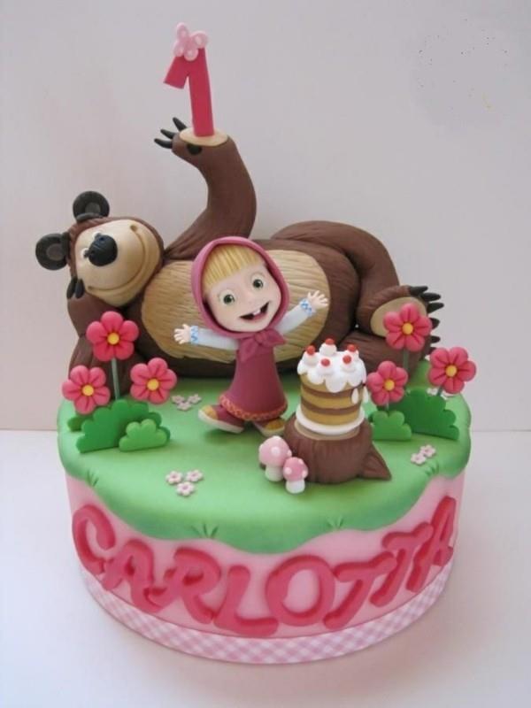 Ciasto Masza i Niedźwiedź Ciasto z Motywem Urodziny dla Dzieci Ciasto Dla Dzieci