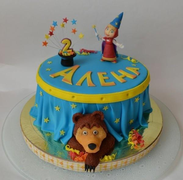 Ciasto Masza i Niedźwiedź Ciasto z Motywem Urodziny dla dzieci Niedźwiedź cyrkowy
