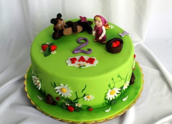 Tort Masza i Niedźwiedź Tort z motywem Urodziny dla dzieci Rosyjska seria dla dzieci