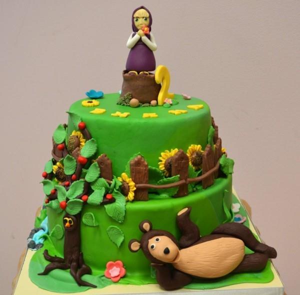 Tort Masza i Niedźwiedź Ciasto z Motywem Tortu Urodziny dla dzieci