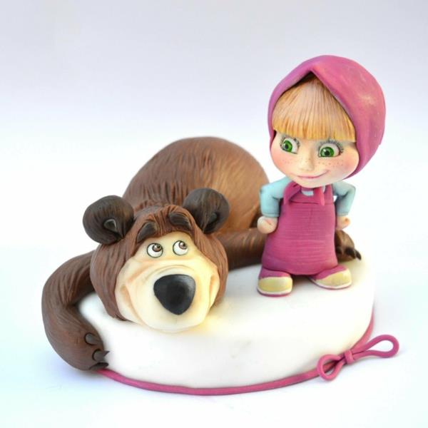 Ciasto z motywem ciasta Masza i Niedźwiedź Tort dla dzieci realistyczne motywy