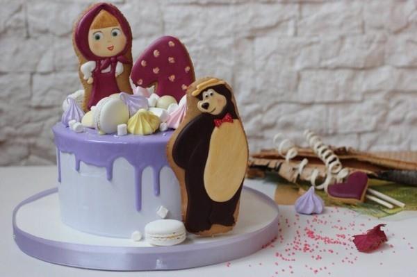 Ciasto Masza i Niedźwiedź Ciasto z Motywem Pierwsze Urodziny