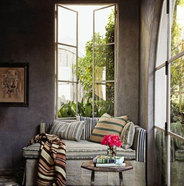 Idées de décoration méditerranéennes fenêtre de meubles de style campagnard