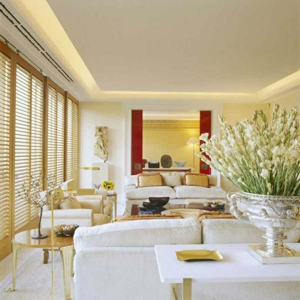 Idées d'ameublement méditerranéen meubles de style campagnard jaune gris