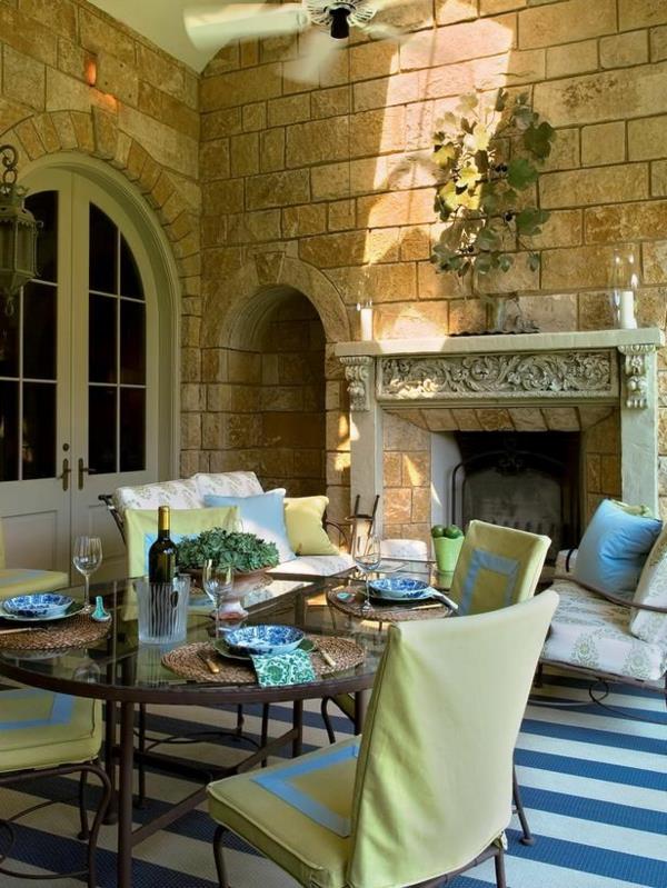 Idées de décoration méditerranéennes meubles de style campagnard tuile de brique