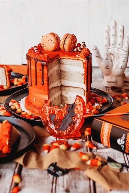 Wiele odcieni pomarańczy - ciasto na Halloween