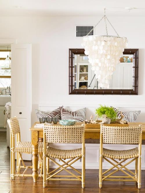 Peinture murale moderne pour la maison lustre de meubles de salle à manger blanc