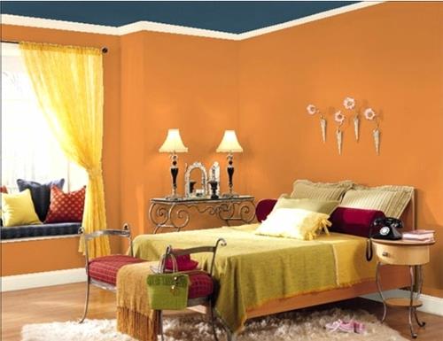 Peinture murale moderne pour la maison lampe de table de chambre orange