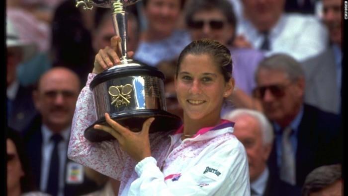 Victoire de Monica Seles en finale de l'Open d'Australie 1992