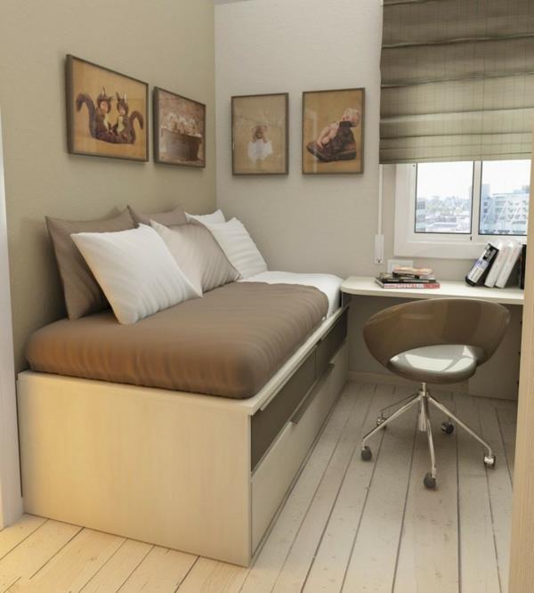 Chaise roulante marron design chambre à coucher