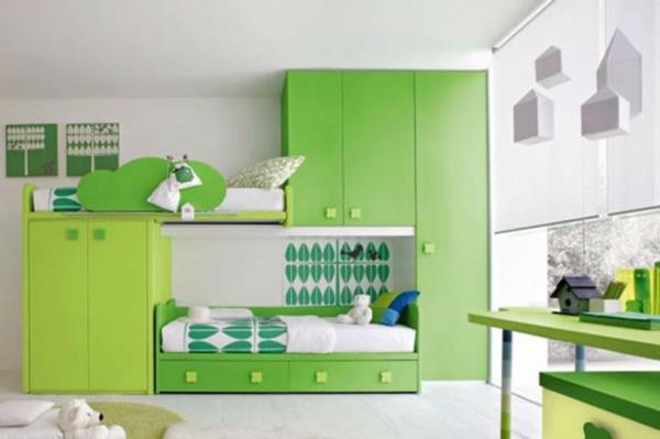 Fabriquer une armoire de chambre verte multifonctionnelle