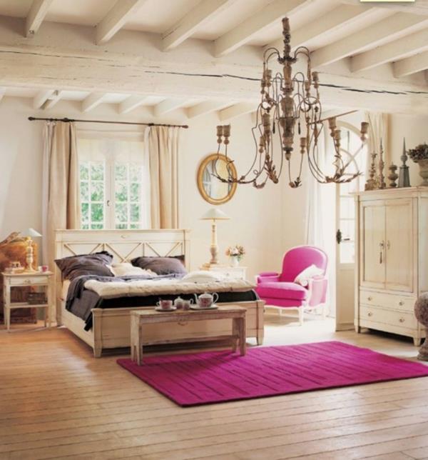 Lustre tapis rose rose design chambre