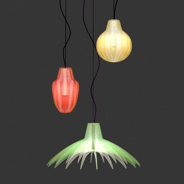 Oryginalne wzory lamp wiszących w jadalni w jasnych kolorach