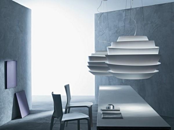 Oryginalne wzory lamp wiszących w jadalni w chromatycznych kolorach
