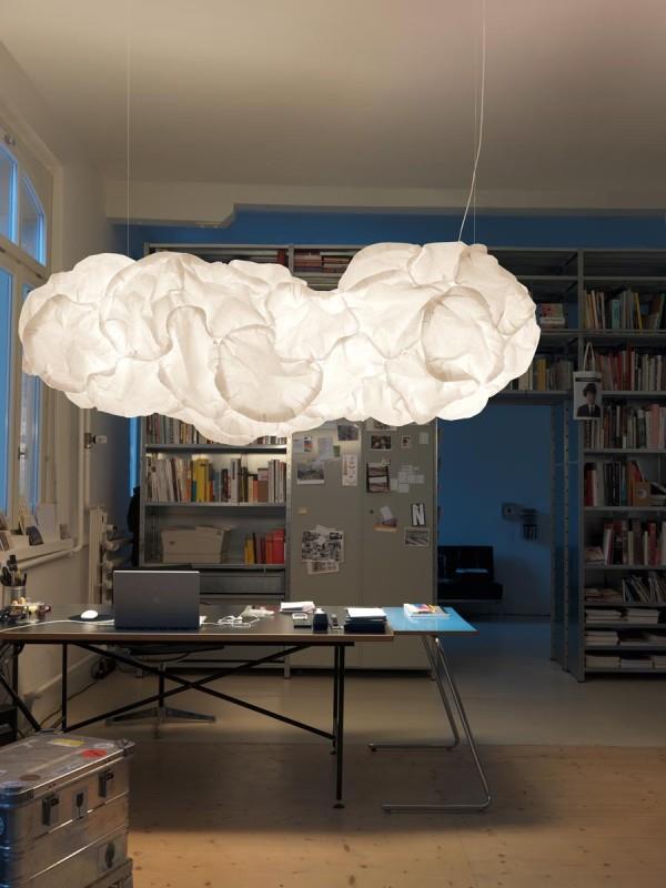 chmury oryginalne lampy wiszące ciekawy pomysł na stół do jadalni