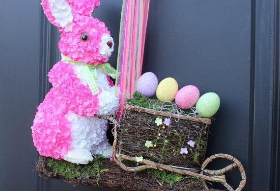 Idées d'artisanat de Pâques - lapin rose - idées de lapin
