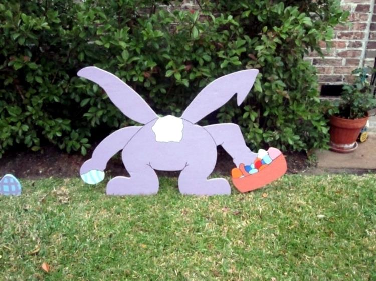 Wielkanocna dekoracja ogród Wielkanocny królik rękodzieło Wielkanocne dekoracje z dziećmi