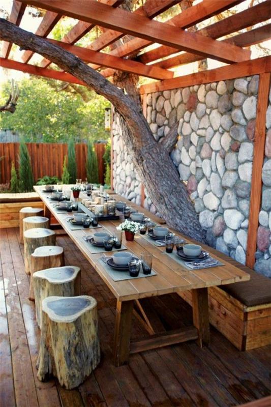 projektowanie ogrodu letnie zadaszenie meble kuchenne na zewnątrz,