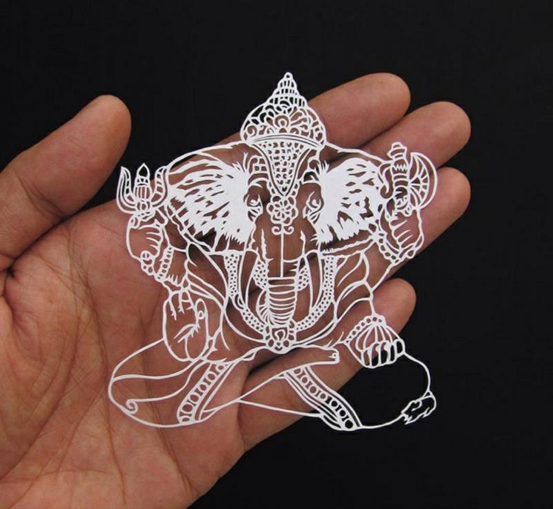 Art du papier Parth Kothekar Éléphant indien
