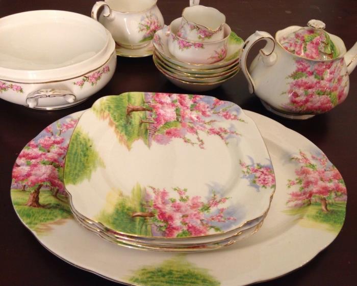 Vaisselle en porcelaine accessoires pour la maison service de vaisselle fleurs de cerisier