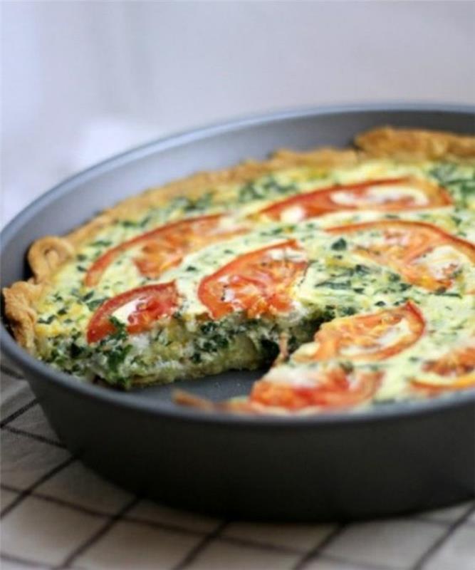 Recette de quiche Ingrédients Pâte à quiche Tomate Fromage Quiche aux épinards Végétarien