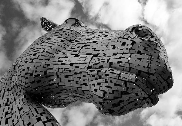 Giant Kelpies „rzeźby głowy konia szkocka architektura”