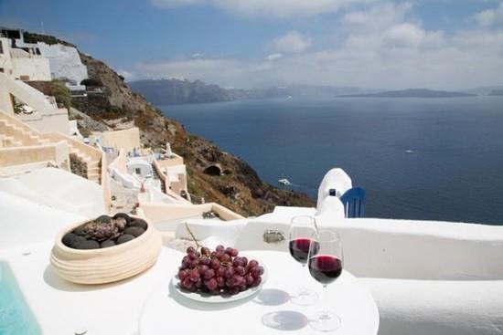 Santorini Grecja jaskinie pochodzenia wulkanicznego