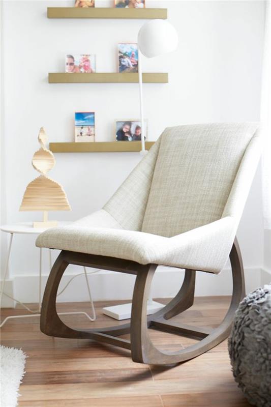Meubles de salon pieds en bois chaises à bascule classiques