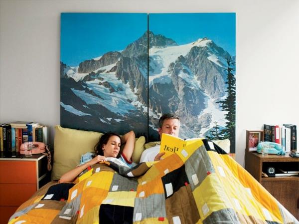 design chambre montagnes tête de lit bricolage rêve