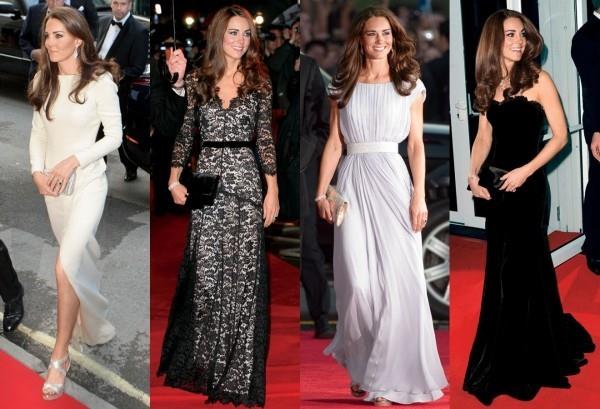 Belles robes de soirée de Kate Middleton