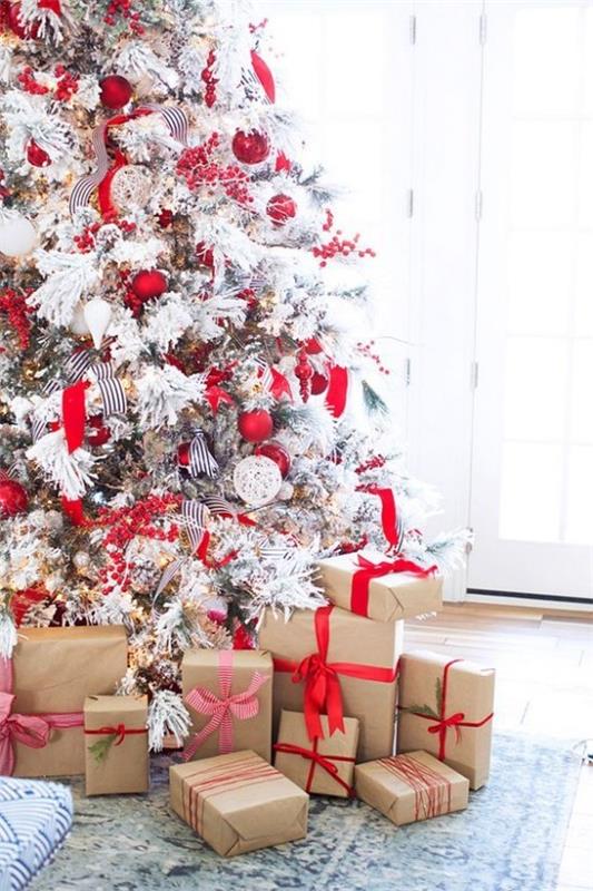 Belles idées de décoration de Noël en rouge et blanc