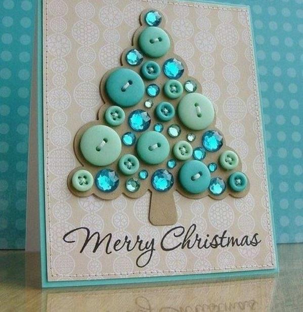 Zrób sobie piękne niebiesko-zielone kartki świąteczne