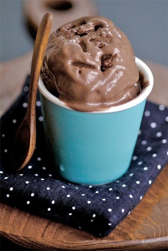 Yaourt glacé au chocolat Recette de yaourt glacé crémeux au chocolat sans sorbetière