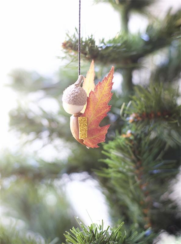 Anioły Stróże majsterkować z dziećmi na Boże Narodzenie - magiczne pomysły i instrukcje naturalne materiały anielskie liście jesienne