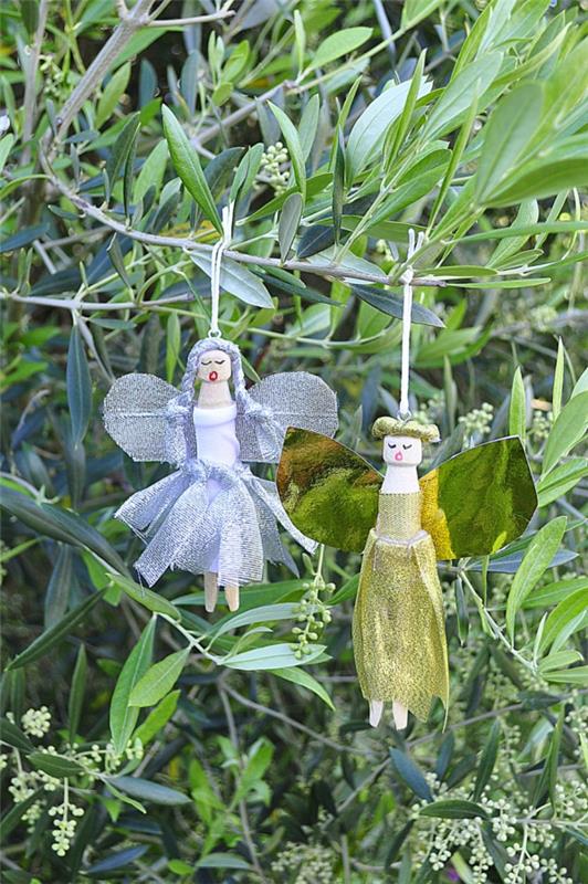 Anioły Stróże majsterkować z dziećmi na Boże Narodzenie - magiczne pomysły i instrukcje spinacze do bielizny ozdoby do dekoracji anioła