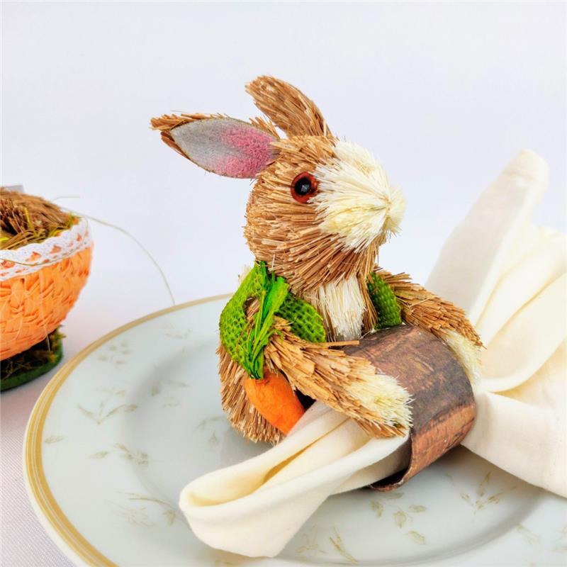 Obrączka na serwetki - fałdy na serwetki - dekoracja królika