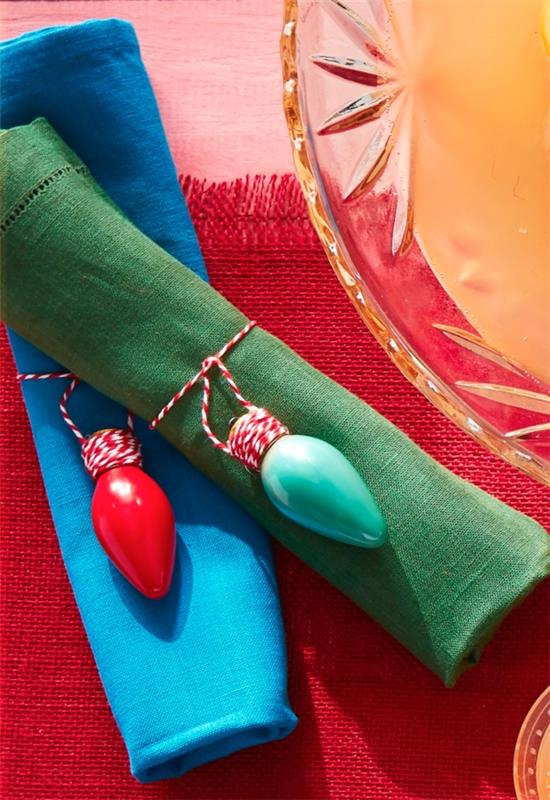 Anneaux de serviette Tinker pour Noël - idées élégantes et instructions pour une décoration de table festive bricolage ornements de décoration colorés