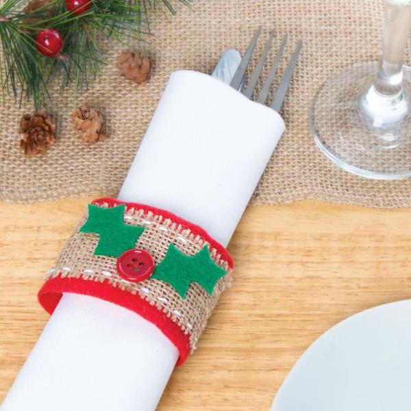 Anneaux de serviette Tinker pour Noël - Idées élégantes et instructions pour une décoration de table festive, rouleaux de papier toilette, tissu en feutre