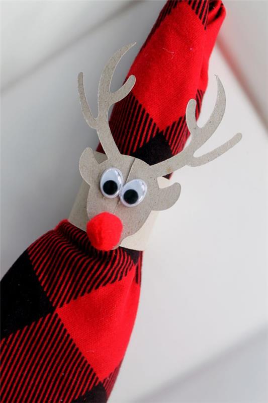 Anneaux de serviette Tinker pour Noël - idées élégantes et instructions pour une décoration de table festive renne rudolf serviette deko